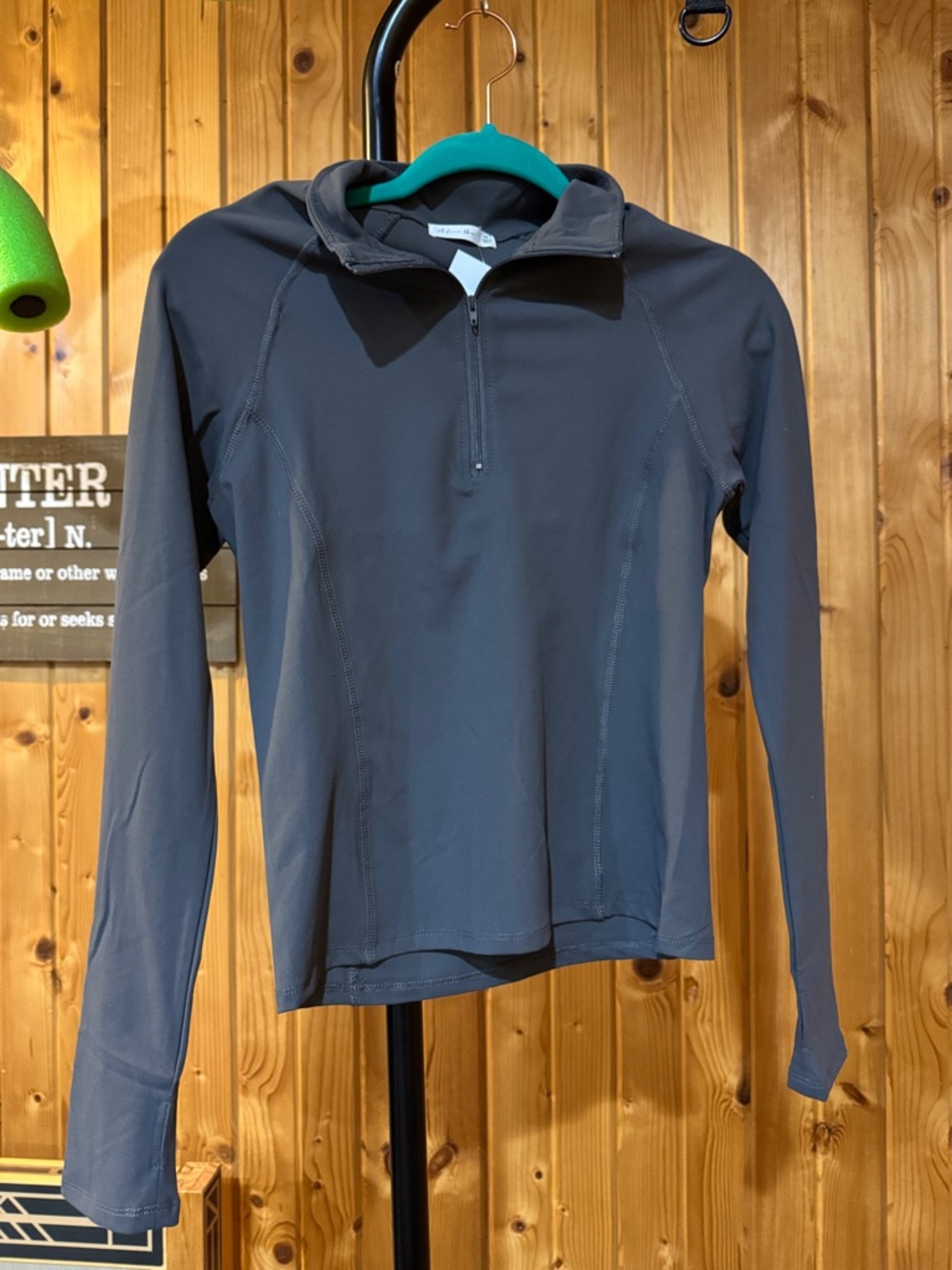 Active USA Women's Long Sleeve Muscle Tee - Charcoal Gray